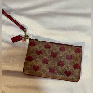 Coach Heart Wristlet
